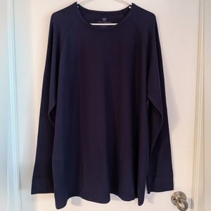 Mack Weldon Warmknit Waffle Long Sleeve Crew Shirt sz XXL Blue
